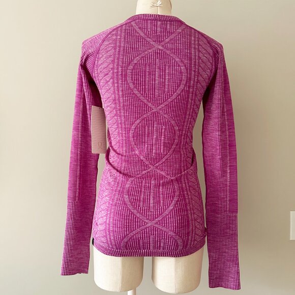 Lululemon Rest Less Long Sleeve Pullover Top Womens Size 4 Ultra Violet Pink - Picture 2 of 6